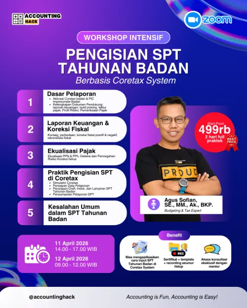 Workshop Intensif | Pengisian SPT Tahunan Badan Berbasis Coretax System