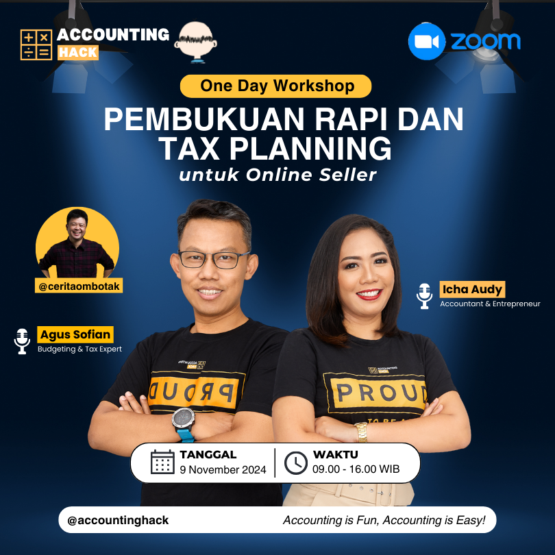 Recording dan Materi One Day Workshop - Pembukuan Rapi dan Tax Planning untuk Online Seller