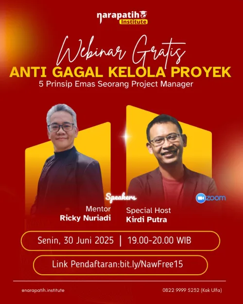 Webinar Gratis - ANTI GAGAL KELOLA PROYEK (5 Prinsip Emas Seorang Project Manager)